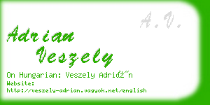adrian veszely business card